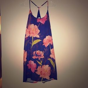 Blue and Pink Floral Dress Size Large
